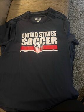 United States Soccer USA Graphic Tee - Navy with Red & White